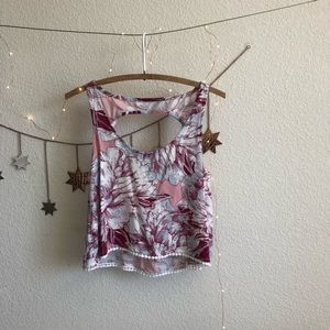Flower Print Crop Top